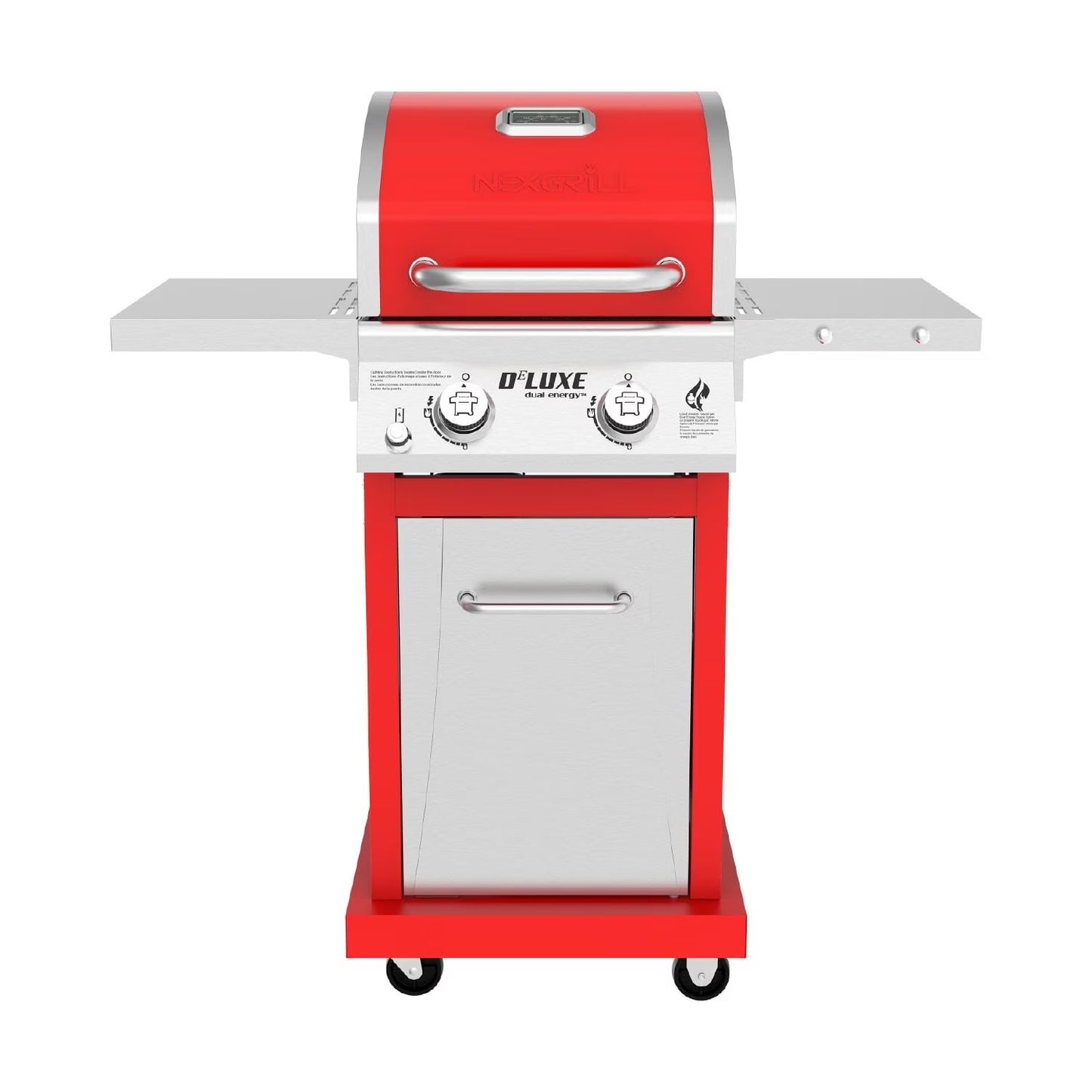 Nexgrill Deluxe 2-Burner Gas Grill with 401 SQ In Grate, 28000 BTUs, Stainless Steel Control Panel & Foldable Side Table, Propane BBQ Grill for Outdoor Cooking, Patios, Backyards and More -720-0864R