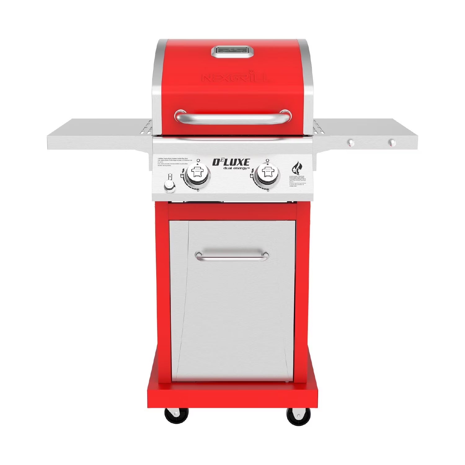 Nexgrill Deluxe 2-Burner Gas Grill with 401 SQ In Grate, 28000 BTUs, Stainless Steel Control Panel & Foldable Side Table, Propane BBQ Grill for Outdoor Cooking, Patios, Backyards and More -720-0864R