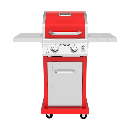 Nexgrill Deluxe 2-Burner Gas Grill with 401 SQ In Grate, 28000 BTUs, Stainless Steel Control Panel & Foldable Side Table, Propane BBQ Grill for Outdoor Cooking, Patios, Backyards and More -720-0864R