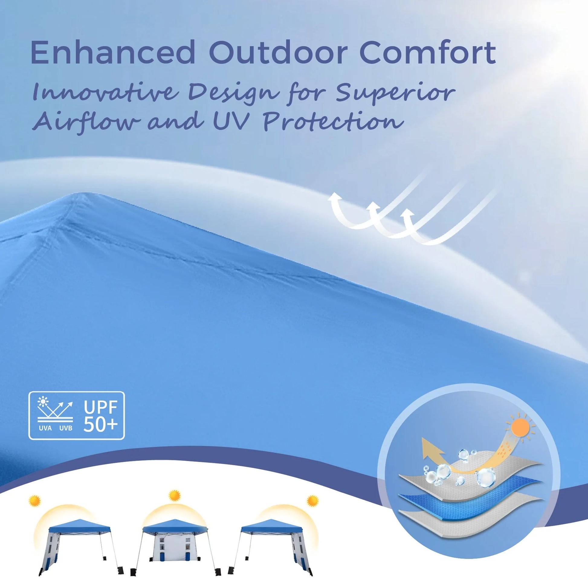 MAISON ARTS 12x12' Canopy with One Sidewalls UV Block Sun Shade Canopy Gazebo for Patio Outdoor 8x8FT (with side wall) 8X8FT