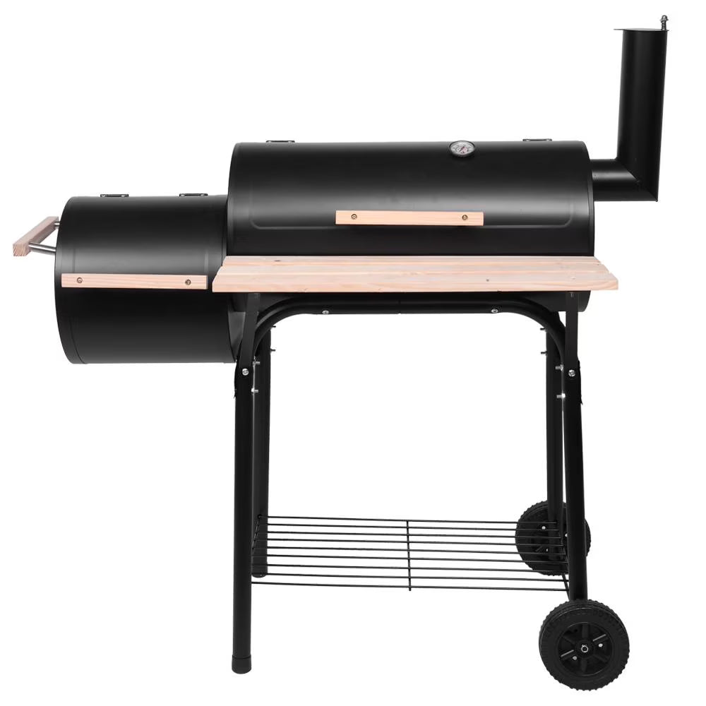 BaytoCare Charcoal BBQ Grill Outdoor Meat Cooker Smoker Patio Backyard Black