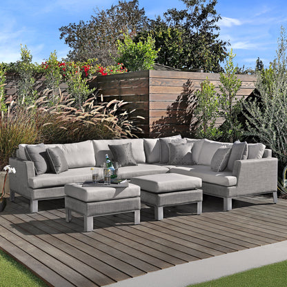 Modern Sling 6-piece Outdoor Patio Sectional Set