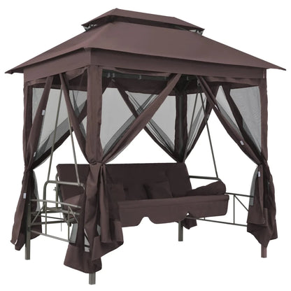vidaXL Patio Swing Chair Outdoor Hanging Bench Seat with Gazebo Swing Seat