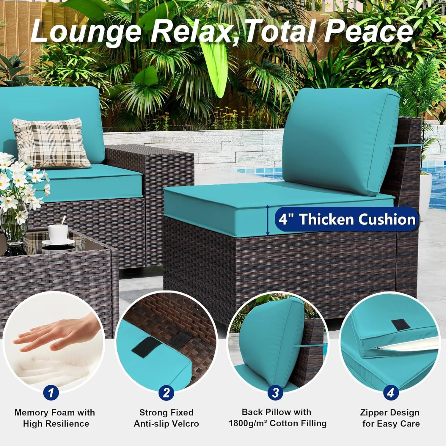 ASJMR 10 Pieces Wicker Patio Furniture Set With 43" Gas Fire Pit Table & 2 Swivel Chairs,Outdoor Rattan Sectional Sofa Conversation Set With Cushions & Tables,Green