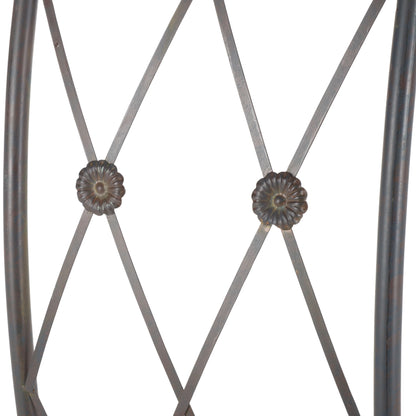 SAFAVIEH Mizell Outdoor Patio Moon Gateway, Antique Black