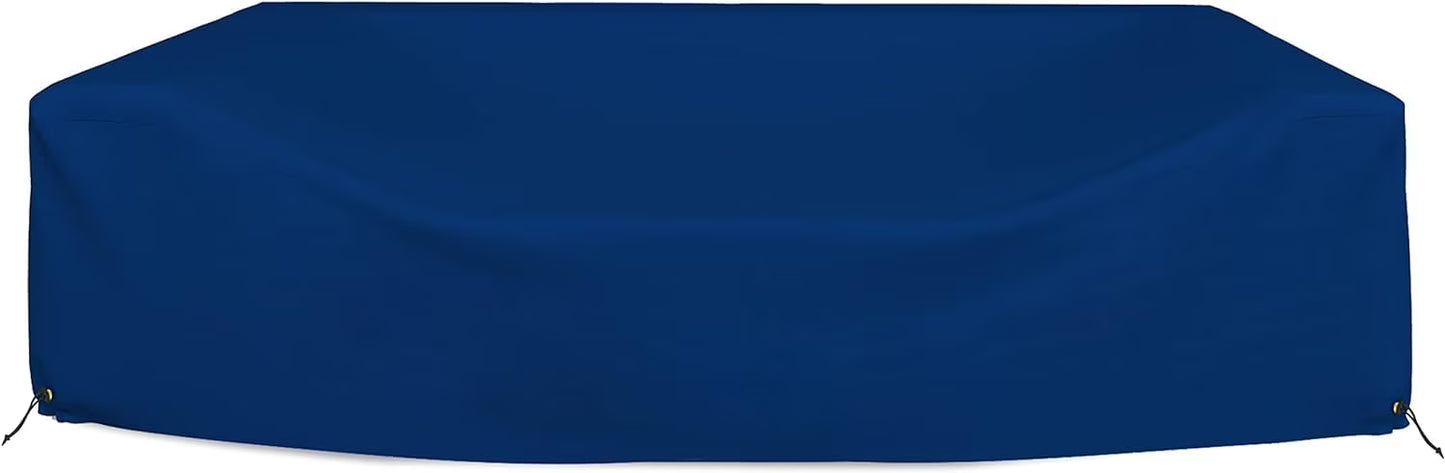 Covers & all Sectional Sofa Cover, Heavy duty 18 Oz Waterproof UV & Weather resistant, Outdoor Patio Couch Furniture Protector with Air Pockets & Drawstrings (83"L x 52"W x 29"H, Coffee)