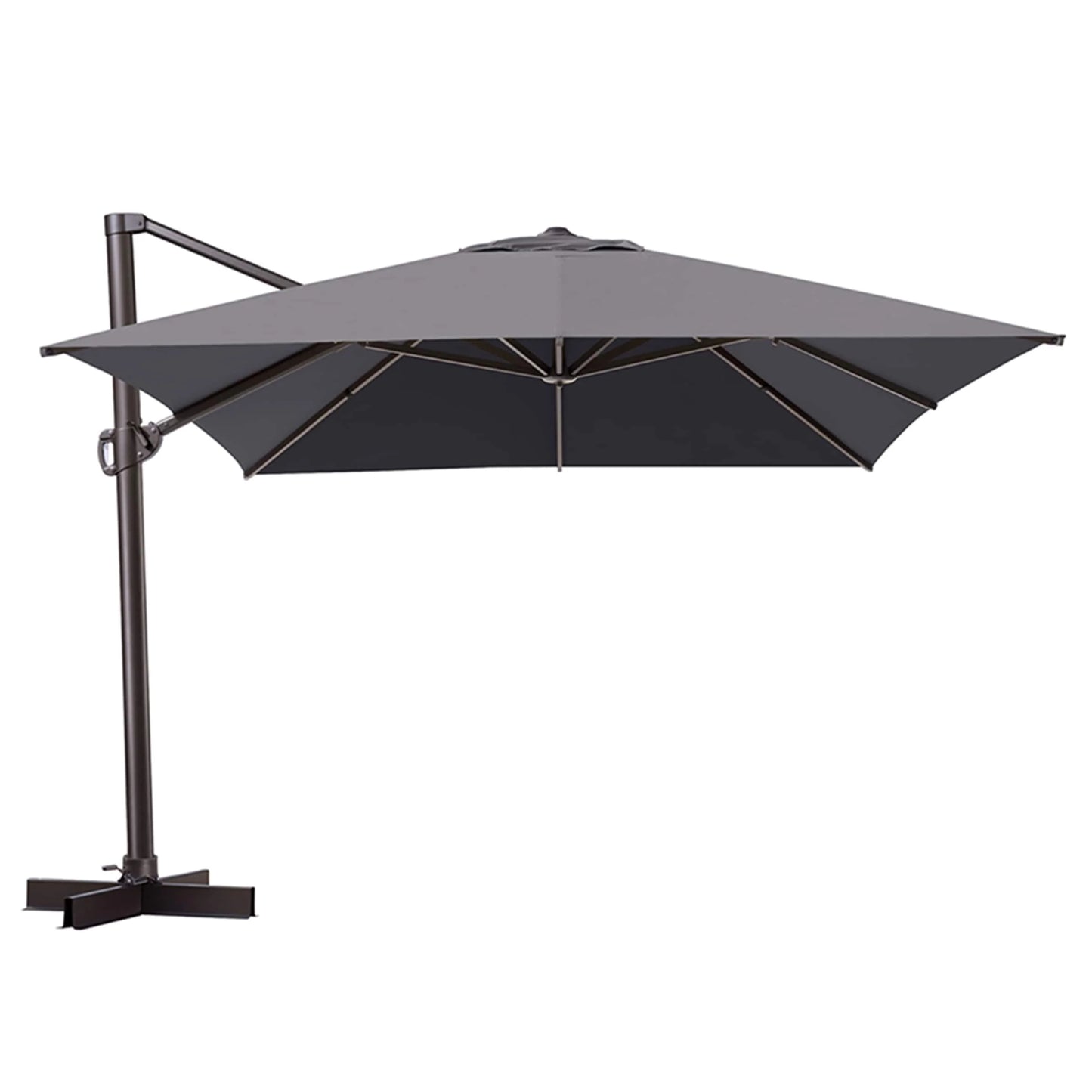 Pellebant Patio Cantilever Umbrella Outdoor Offset Umbrella with No Base Dark Grey