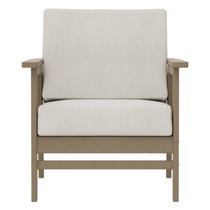 POLYWOOD Camden 4-piece Sling Outdoor Patio Deep Seating Set