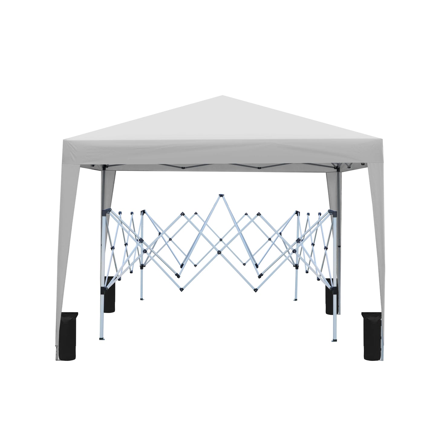 IVV 10x10FT Pop Up Canopy Tent, Outdoor Instant Slant Legs Gazebo Shelter with Carrying Bag, Portable for Patio Deck Garden and Beach - Blue