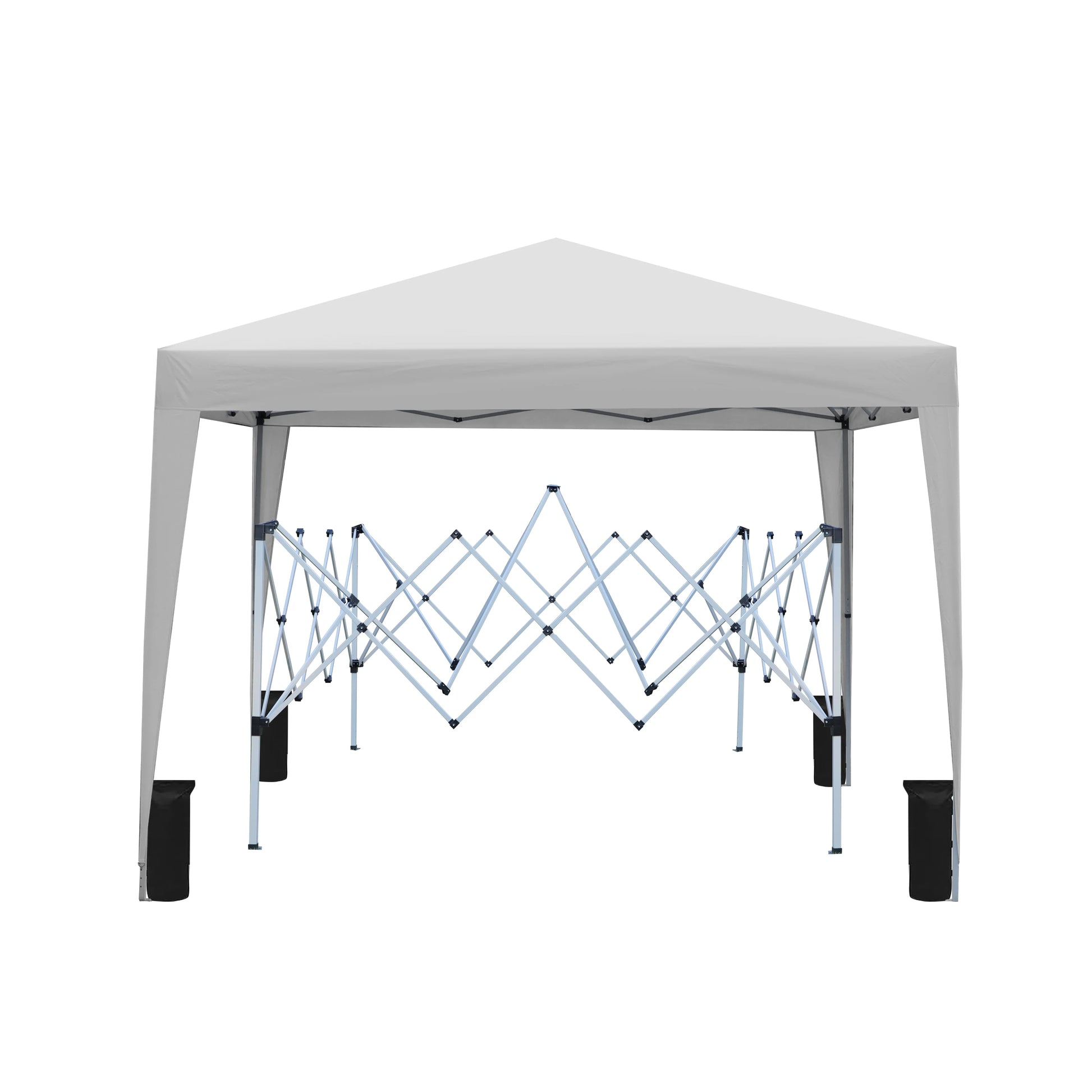 IVV 10x10FT Pop Up Canopy Tent, Outdoor Instant Slant Legs Gazebo Shelter with Carrying Bag, Portable for Patio Deck Garden and Beach - Blue