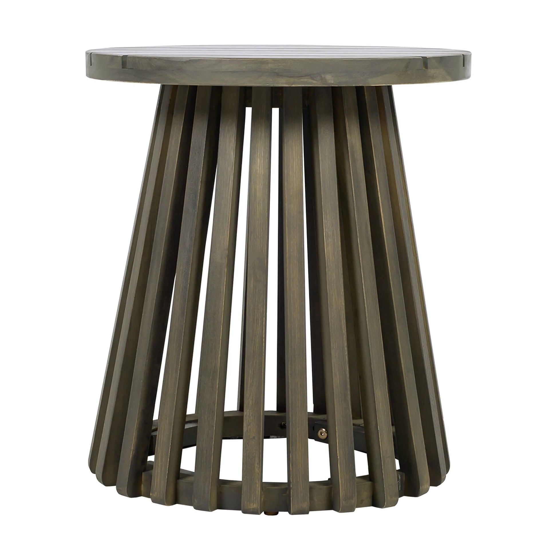 Christopher Knight Home Outdoor Acacia Wood Patio Side Table, Round Coffee Table for Backyard, Lawn, or Balcony, Light Teak