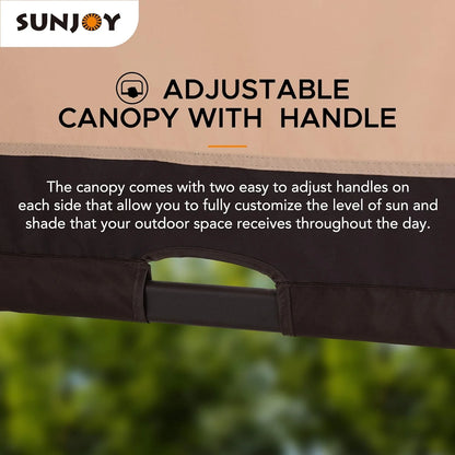 Outdoor Pergola Steel Arched Pergola with Adjustable Canopy for Patio, Backyard and Garden