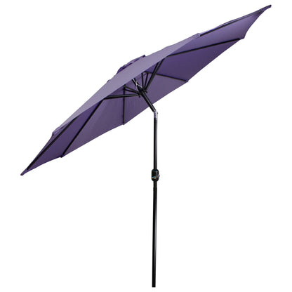 Northlight 9ft Outdoor Patio Market Umbrella with Hand Crank and Tilt, Purple