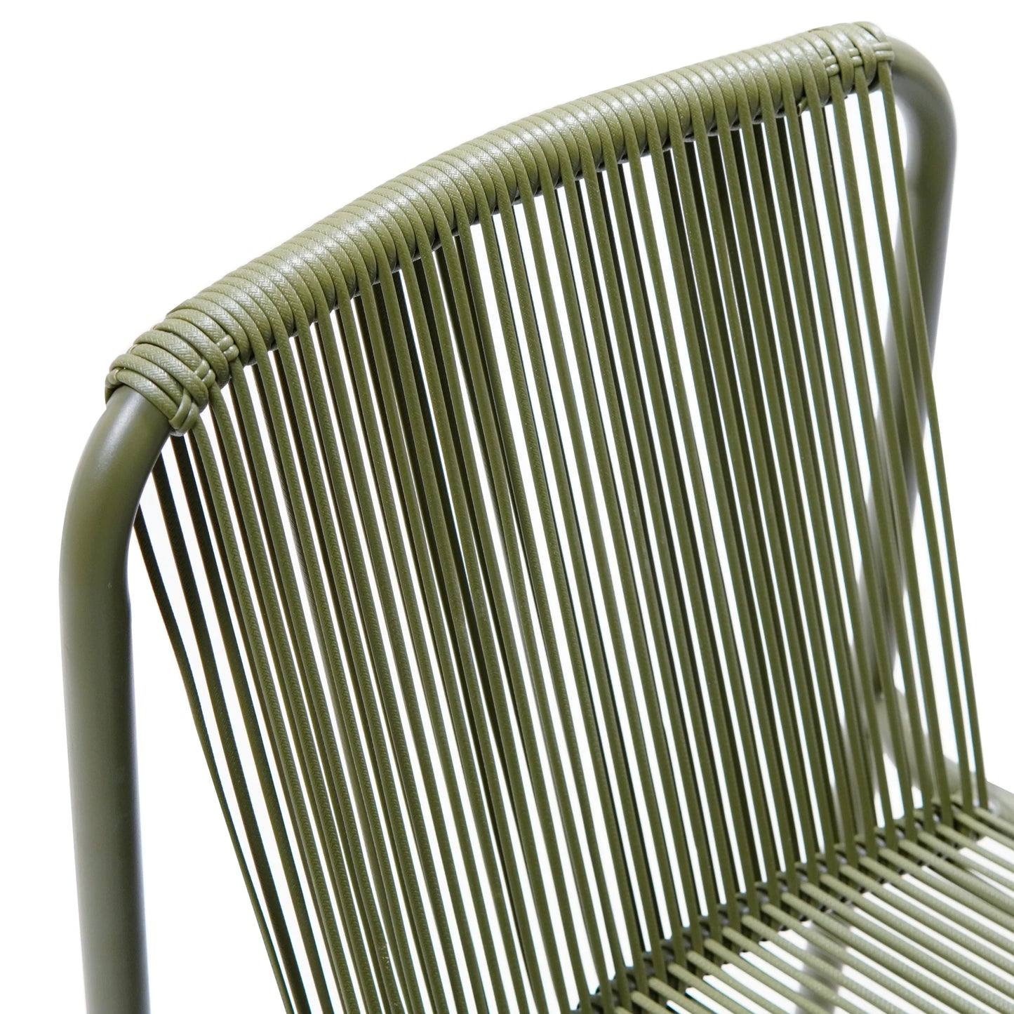 Christopher Knight Home Modern Rattan Patio Dining Chairs, Metal Frame, Green, Set of 2