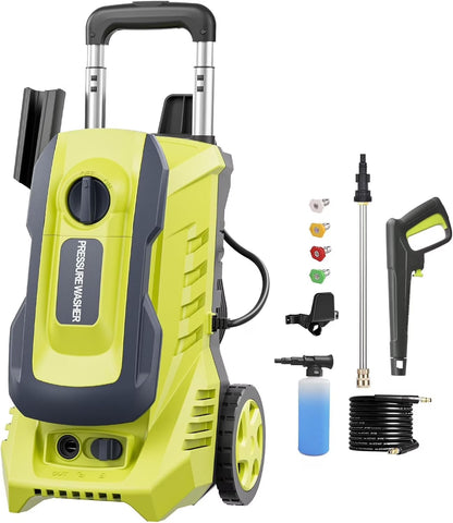 Electric Pressure Washer Power Washer - 4800PSImax 2.8GPM Wash Machine Electric Powered with Foam Cannon for Car, Floor, Garage, Patio Washing