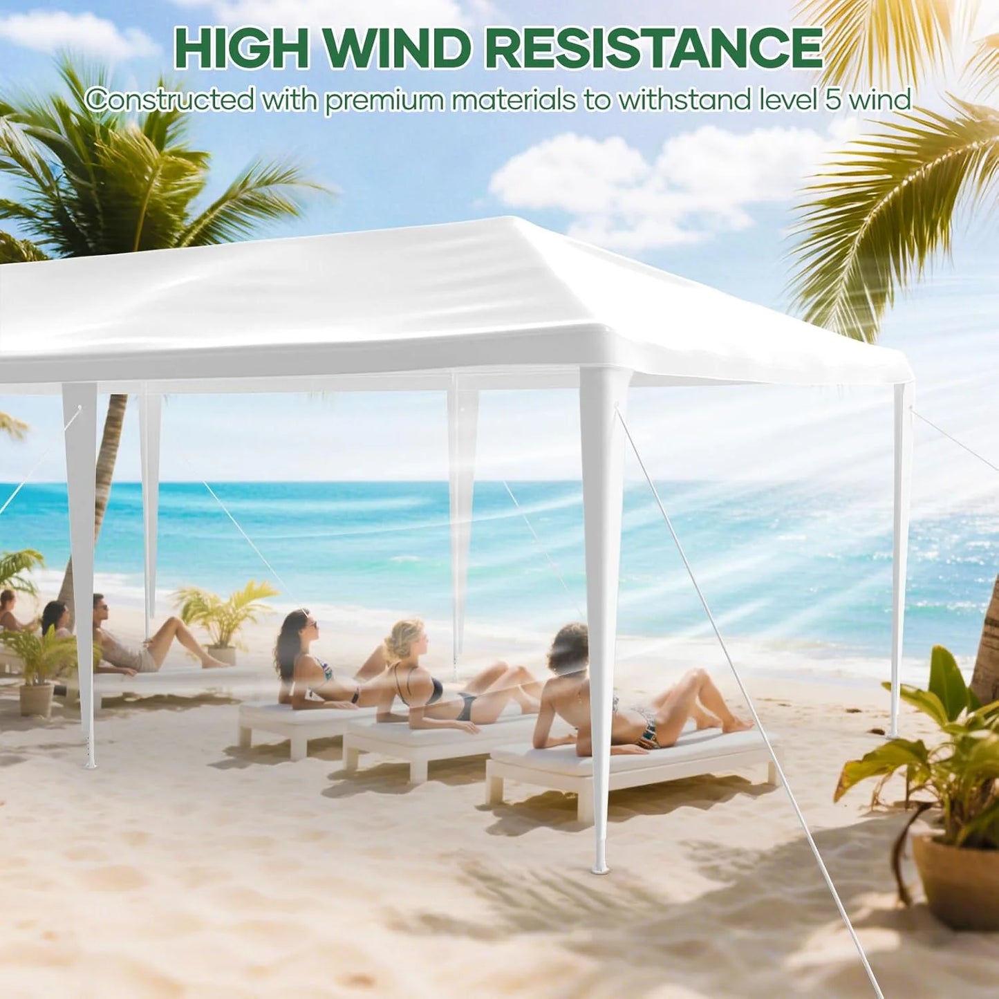 10'x30' Party Tent, Outdoor Wedding Canopy Tents for Parties with Removable Sidewalls,Heavy Duty Canopy Outside Gazebo Event Tent for Parties Garden Patio and Backyard