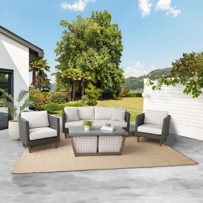 Agio Volos 6-piece Woven Outdoor Patio Seating Set