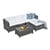 JOIVI 5 Pieces Outdoor Patio Furniture Set, All Weather PE Gray Wicker Rattan Sectional Furniture Set with Coffee Table, Light Gray