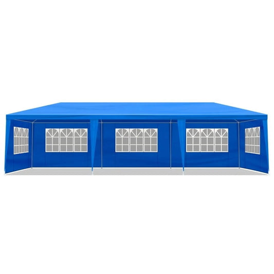 10'x30' Outdoor Party Tent with 8 Removable Sidewalls, Waterproof Canopy Patio Wedding Gazebo, Blue