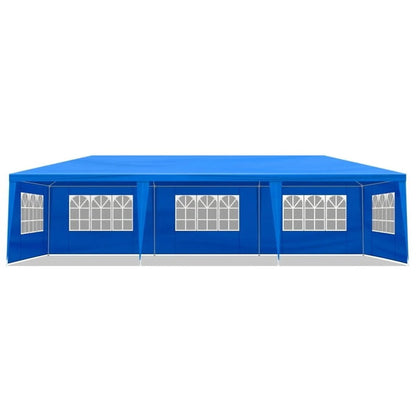 ALFRESCO 10'x30' Waterproof Outdoor Party Tent with 8 Removable Sidewalls - Perfect for Patio Weddings, Blue