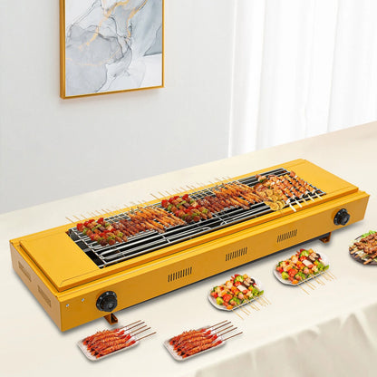 SC-D110 Rectangular Countertop BBQ Grill 50-300° C/122-572° F Electric Barbecue Grill 3000W 110V/60Hz for Barbecues, Parties, Decks, Patios, Restaurants