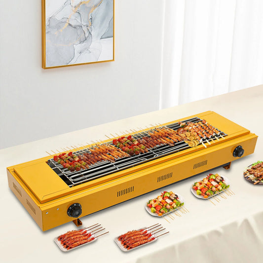 SC-D110 Rectangular Countertop BBQ Grill 50-300° C/122-572° F Electric Barbecue Grill 3000W 110V/60Hz for Barbecues, Parties, Decks, Patios, Restaurants