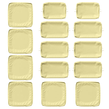 Kimunuk 14 Pcs Outdoor Cushion Slipcovers, Replacement Outdoor Patio Cushion Covers with 3 Size, Waterproof and Zippered, Fit for Outdoor Furniture, Patio Sofa Couch, Covers Only, Navy Blue