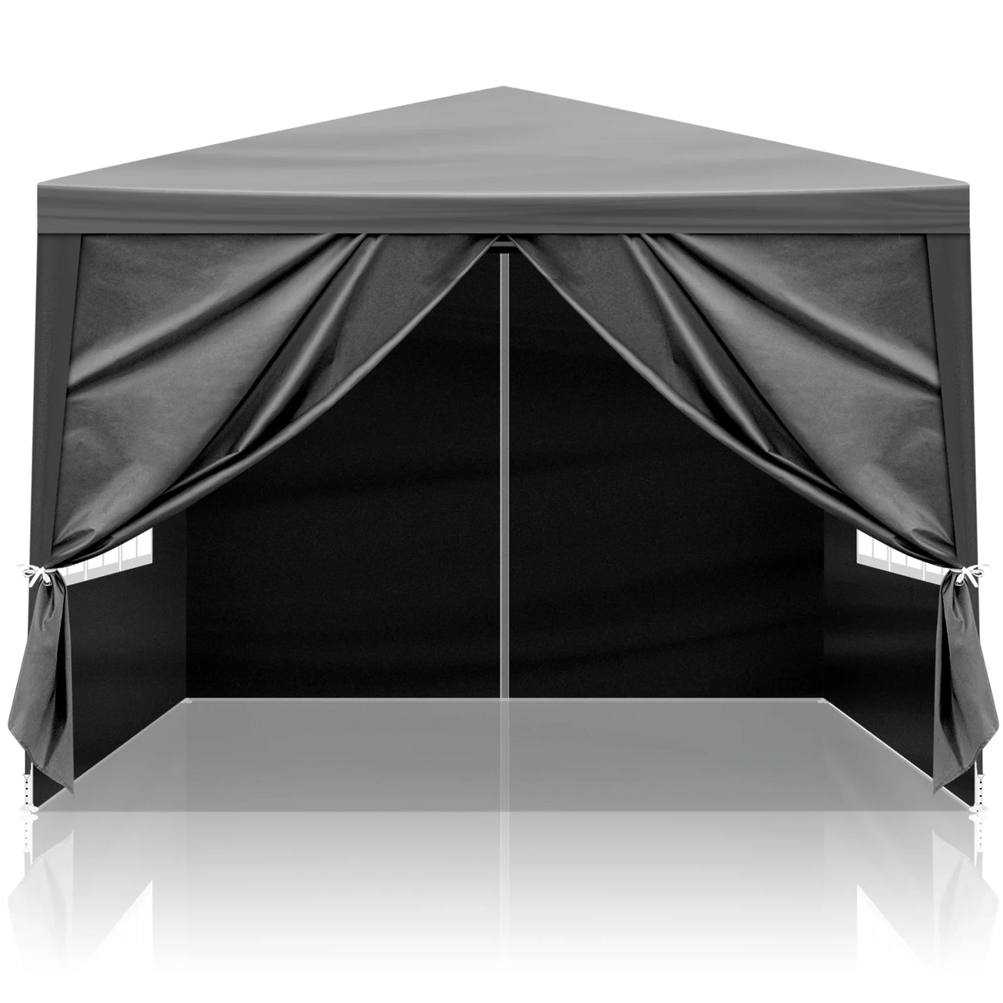GoDecor 10' x 10' Canopy Tent Party Tent Wedding Party Patio w/4 Side Walls Black