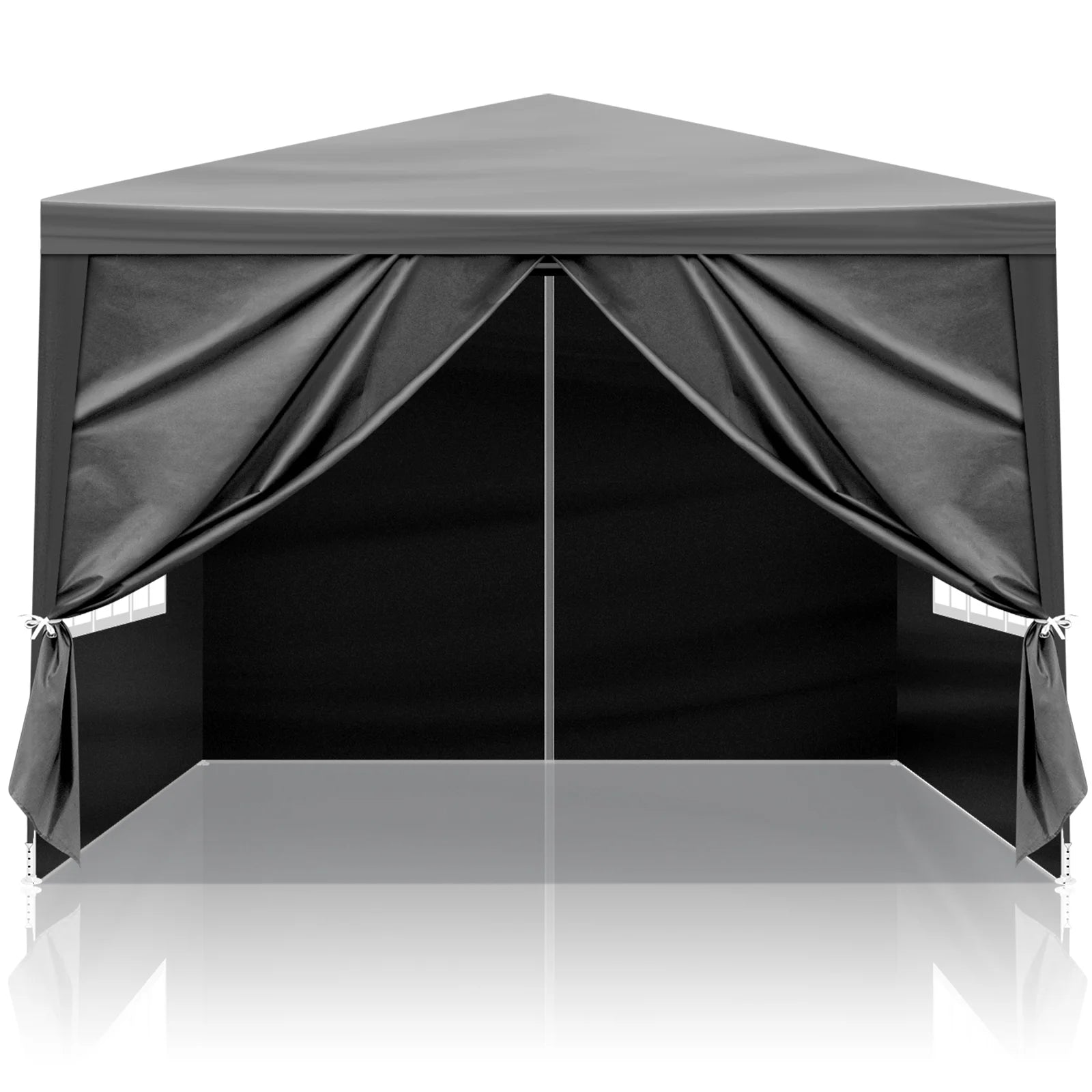 GoDecor 10' x 10' Canopy Tent Party Tent Wedding Party Patio w/4 Side Walls Black