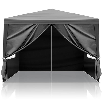 GoDecor 10' x 10' Canopy Tent Party Tent Wedding Party Patio w/4 Side Walls Black