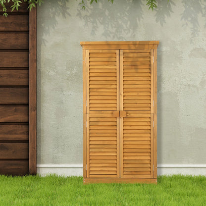 Winado 63'' Garden Shed Tool Storage Cabinet Outdoor Shed w/Asphalt Roof for Patio Backyard