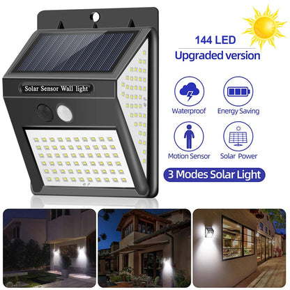 Exgreem Outdoor Wall Light Solar , 3 Modes Solar Motion Sensor Lights for Porch Garden, Patio, 6 Packs