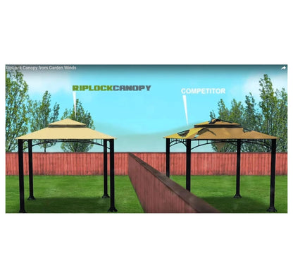 Madaga Gazebo Replacement Canopy - RipLock 350 Nutmeg - 10x10 ft - Water Resistant - Outdoor Patio Cover