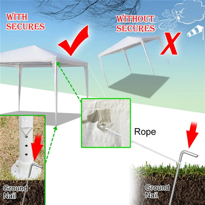 Wedding Party Tent, SEGMART 10' x 10' Outdoor Canopy Tent without SideWalls, Upgraded White Backyard Tent for Outsides, Patio Gazebo Tent BBQ Shelter for Garden Camping Grill, LLL511