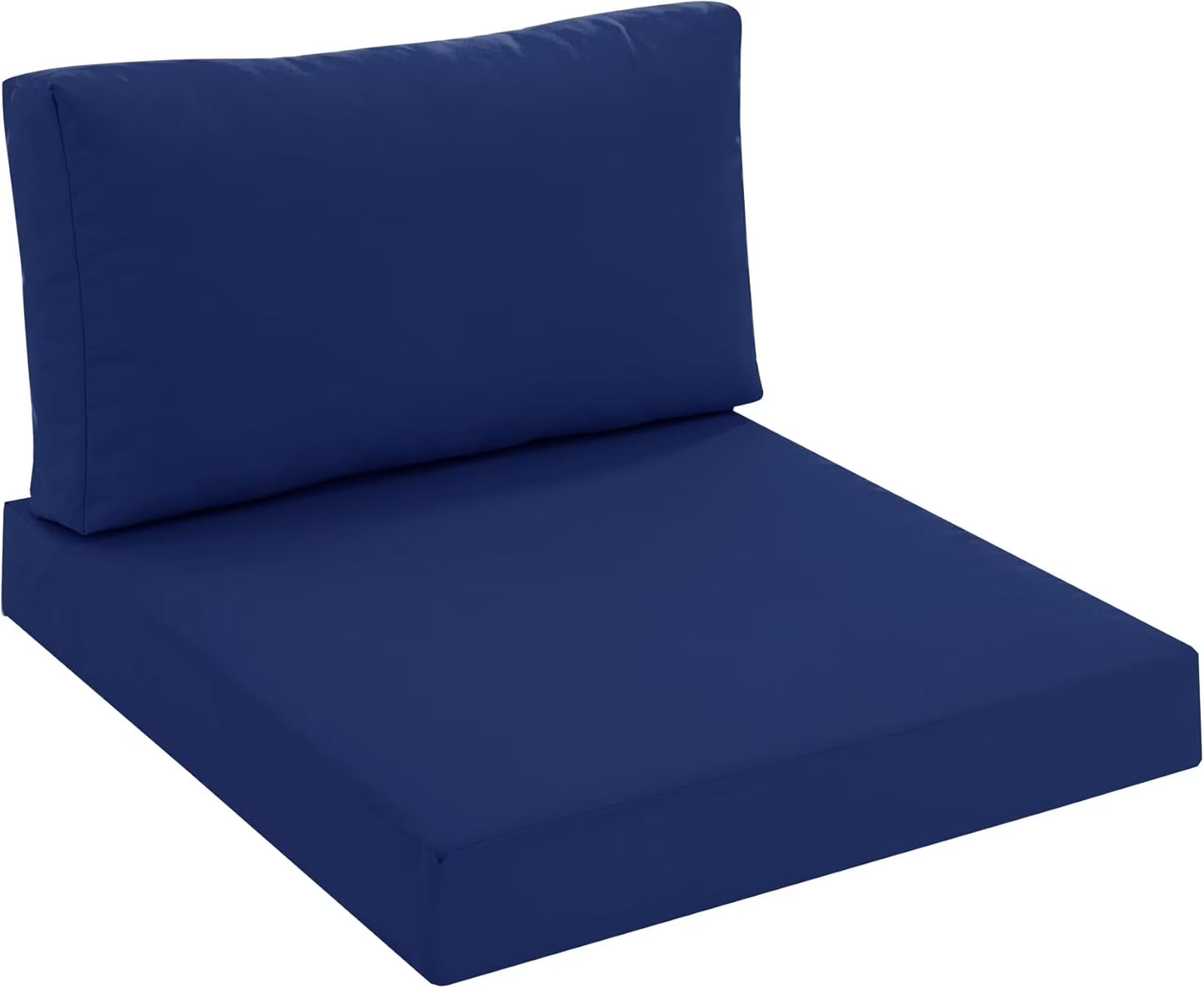Outdoor Chair Cushions for Patio Furniture with Waterproof Detachable Cover, Deep Seat Couch Cushion Replacement and Backrest Pillow Set for Sectional Sofa, 25.6 x 25.6 Inch, Red
