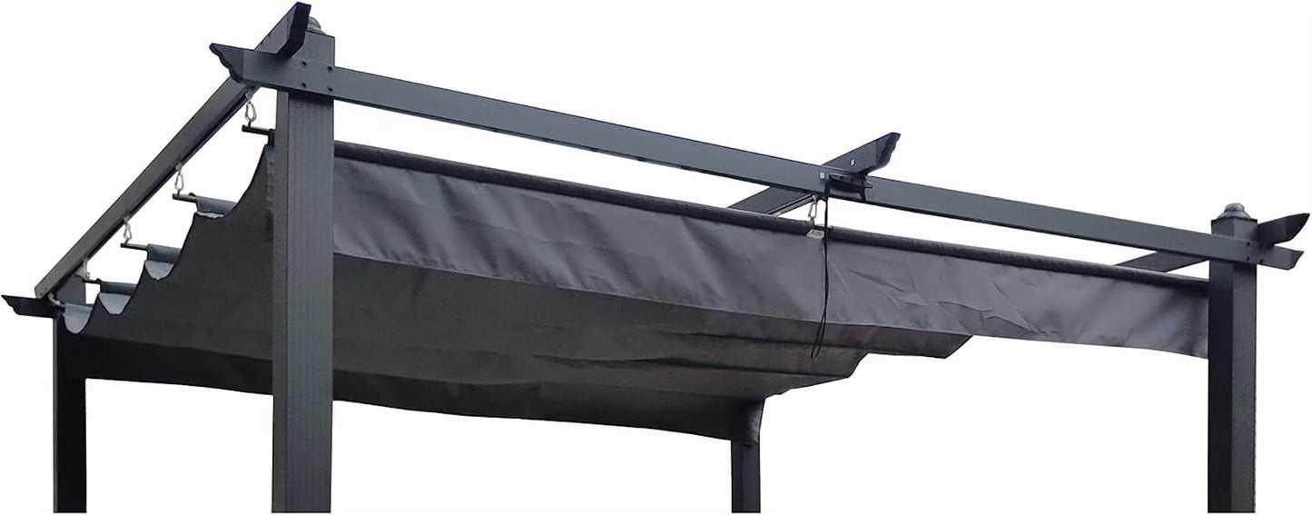 Outdoor Patio Pergola Replacement Canopy Top Cover Gazebo Replacement Shade Cover (Gray-for 13x10 Ft Pergola Frame)
