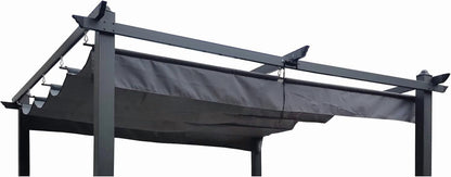 Outdoor Patio Pergola Replacement Canopy Top Cover Gazebo Replacement Shade Cover (Gray-for 13x10 Ft Pergola Frame)