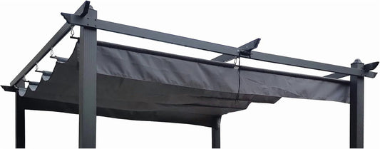 Outdoor Patio Pergola Replacement Canopy Top Cover Gazebo Replacement Shade Cover (Gray-for 13x10 Ft Pergola Frame)