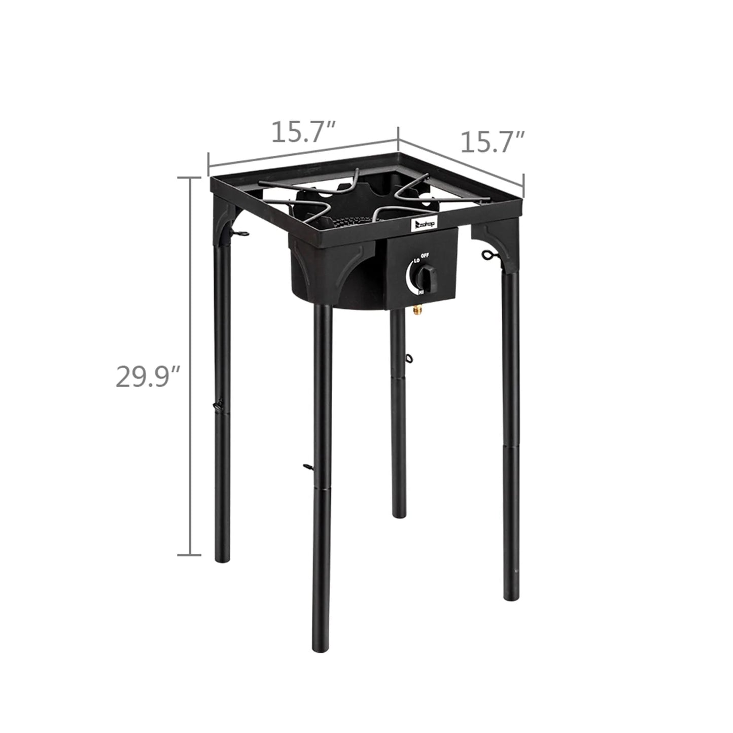 Outdoor Camp Stove High Pressure Propane Gas Cooker Portable Cast Iron Patio Cooking Single Burner