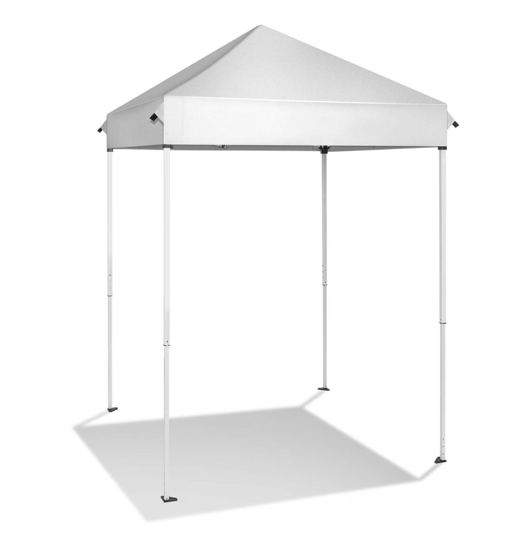 AetherLove 5x5 Pop Up Canopy Tent, Ez Up Outdoor Canopy Tent Instant Shelter with Carry Bag Straight Legs Patio Balcony Porch Backyard Garden,White