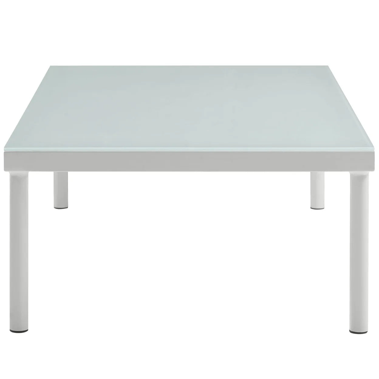 Modway Harmony Outdoor Patio Aluminum Coffee Table in White