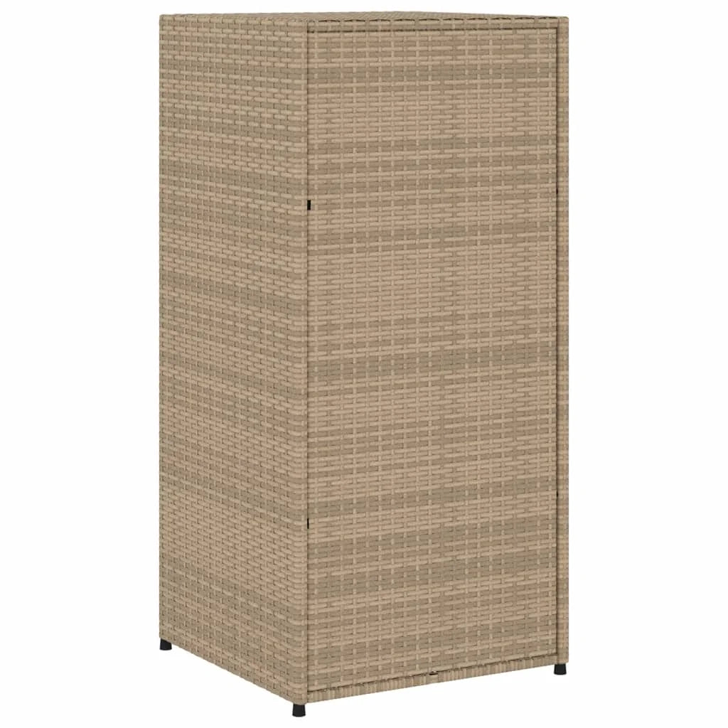 vidaXL Patio Storage Cabinet Tool Organizer Outdoor Furniture Poly Rattan