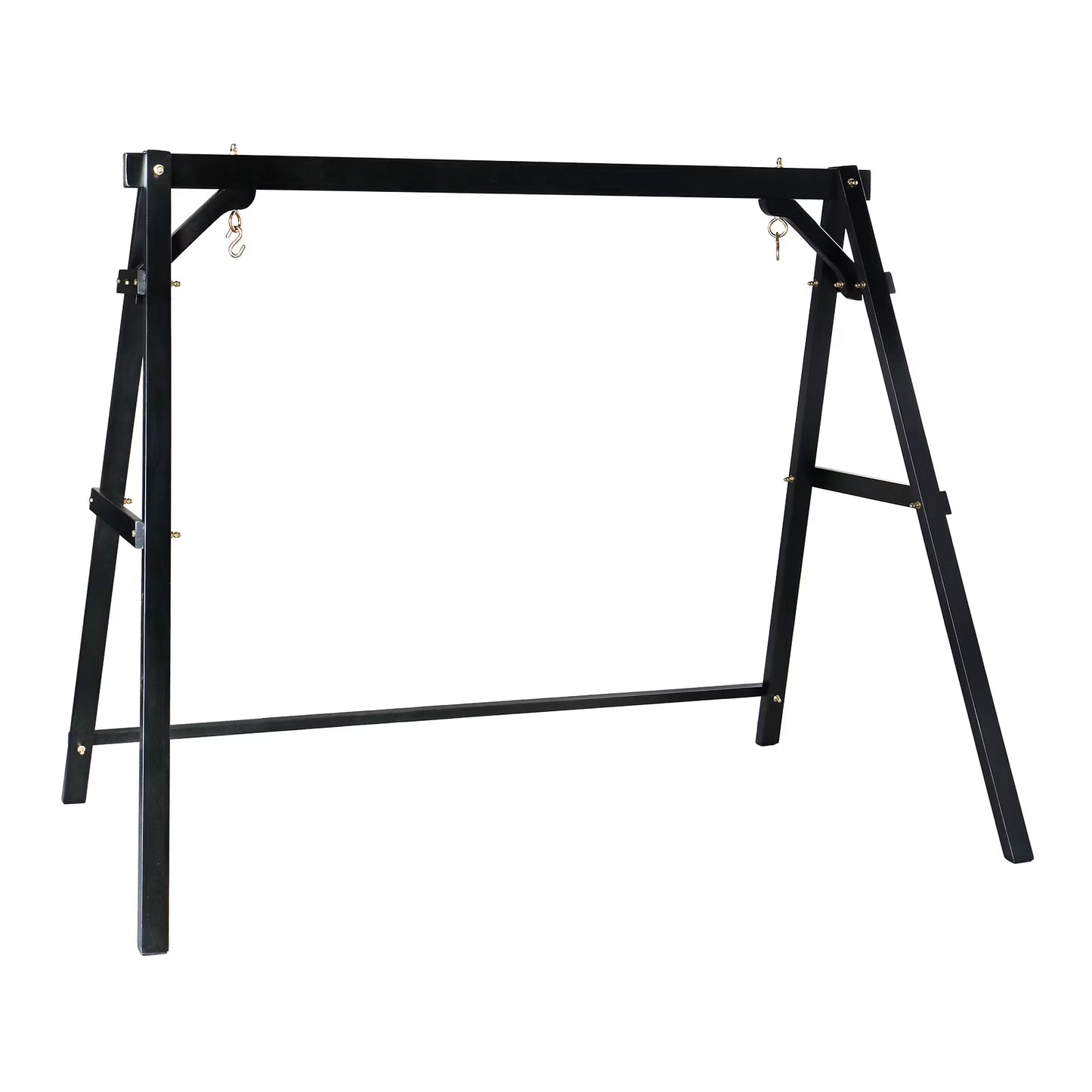 VINGLI Heavy Duty Patio Porch Swing Stand Support 660 LBS A-Frame Design, Solid Fir Wood, 5FT Brown