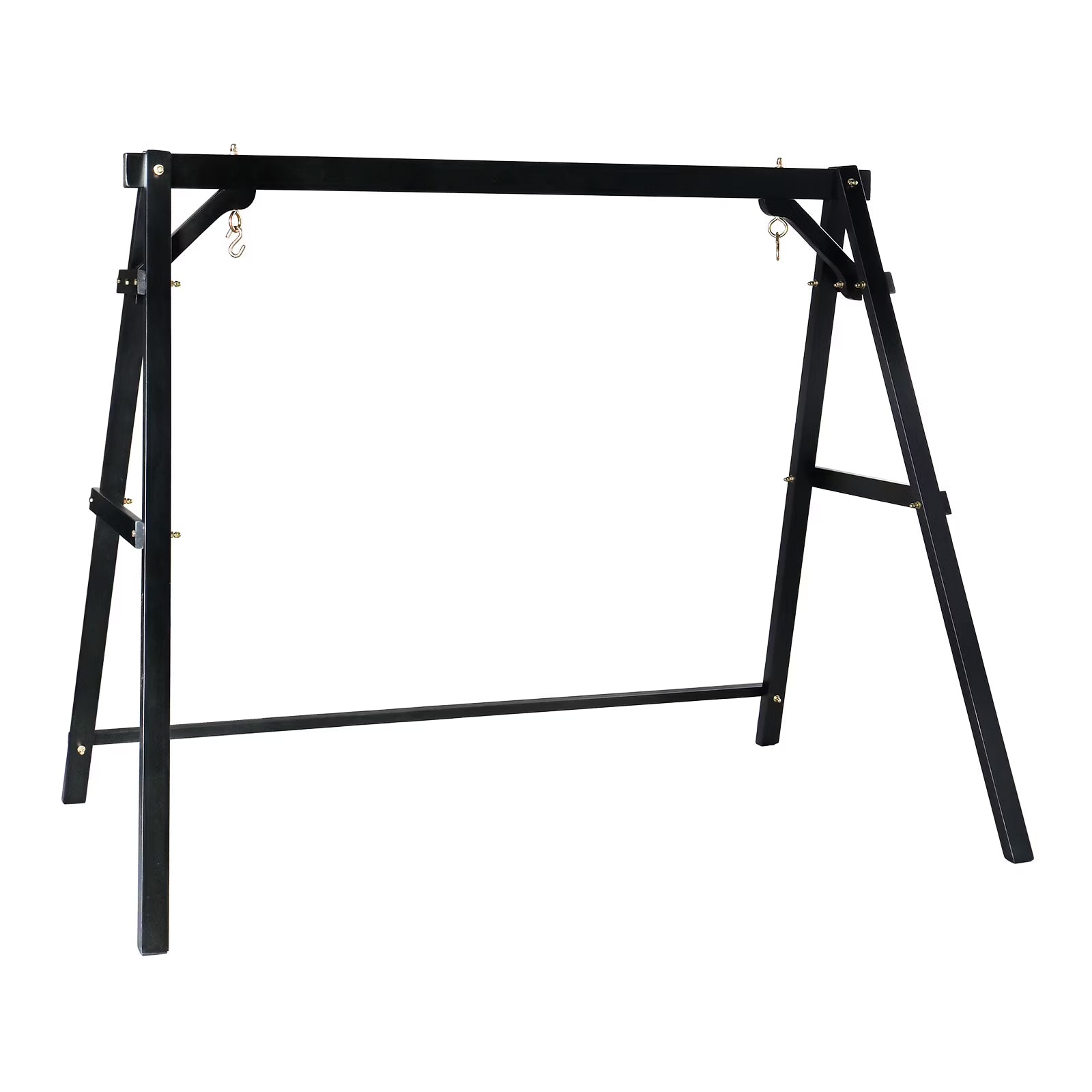 VINGLI Heavy Duty Patio Porch Swing Stand Support 660 LBS A-Frame Design, Solid Fir Wood, 5FT Brown