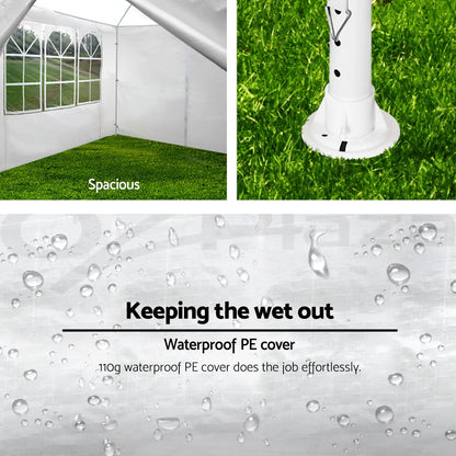 10FTx30FT Wedding Party Canopy Tent With 8 Removable Sidewalls Waterproof Canopy Patio Wedding Gazebo Outdoor Wedding Party Tent For Household Wedding Party Parking Shed