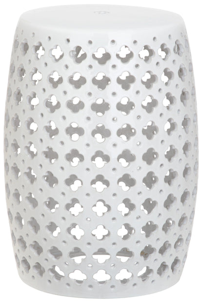 Safavieh Lacey Trellis Indoor/Outdoor Garden Patio Stool, Plated Gold