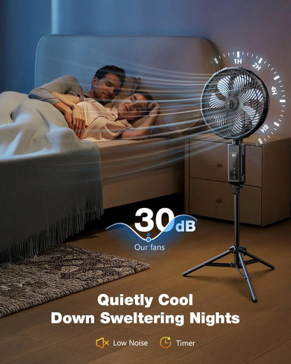 Portable fan products, 20000mAh 12-inch outdoor misting fan, suitable for outdoor patios