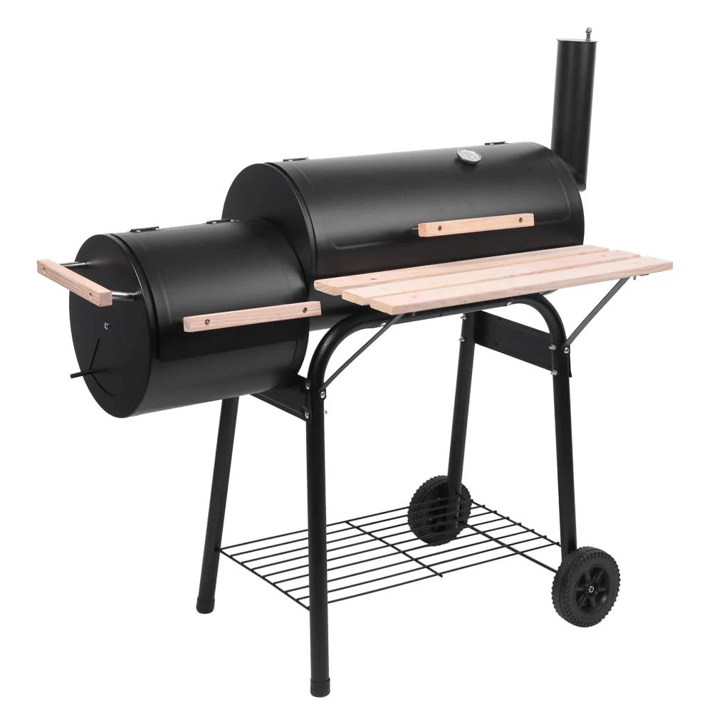 ON SALE!Goorabbit Charcoal Grill,Outdoor Cooking Grill,Outdoor BBQ Grill 24.4" L x 29.6" H Charcoal Barbecue Pit Patio Backyard Meat Cooker Smoker,Black