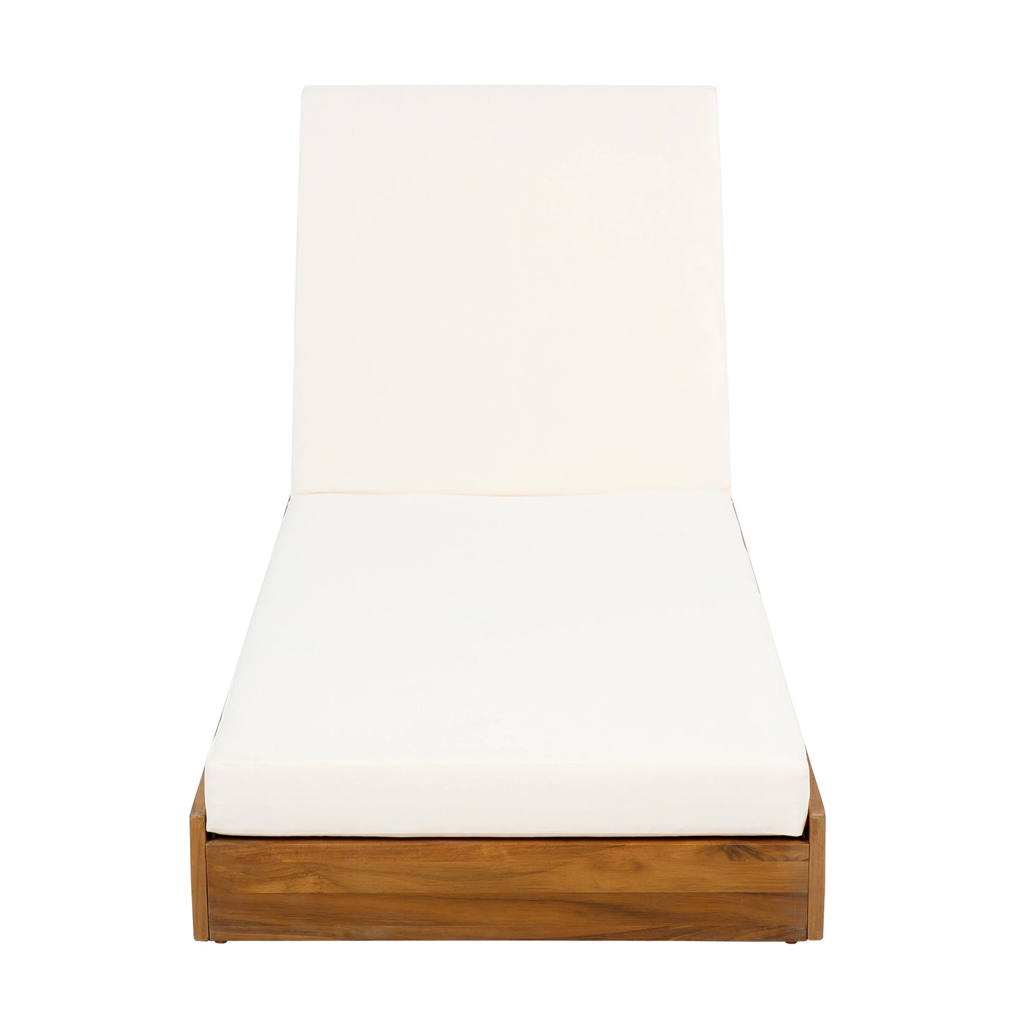 Patio Seating LOUNGE CHAISE SET, ACACIA WOOD WITH WATER-RESISTANT LOUNGE CUSHIONS (CREAM & 4 INCH THICK) - MATCHING DARK GREY VERSION AVAILABLE,Outdoor Seating