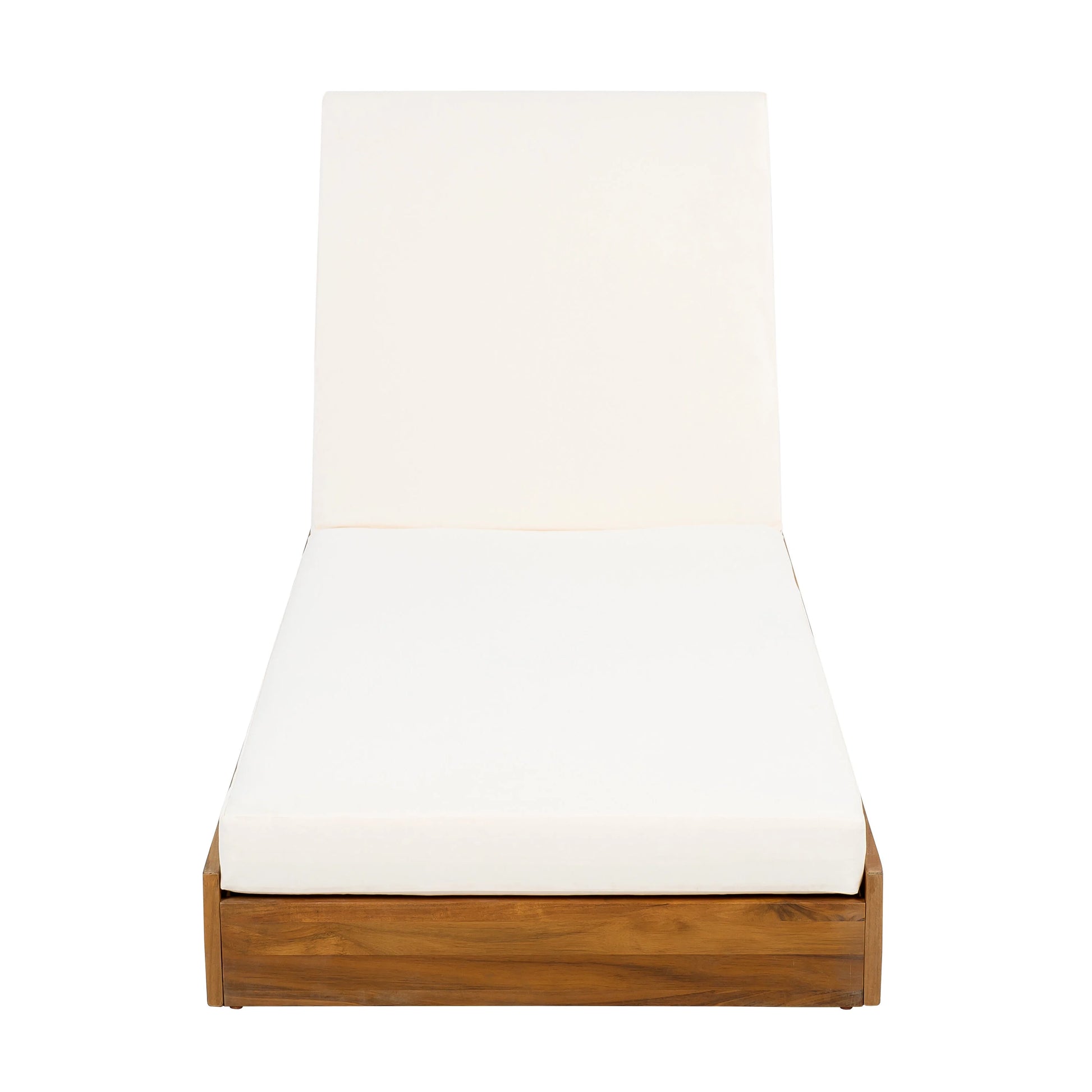 Patio Seating LOUNGE CHAISE SET, ACACIA WOOD WITH WATER-RESISTANT LOUNGE CUSHIONS (CREAM & 4 INCH THICK) - MATCHING DARK GREY VERSION AVAILABLE,Outdoor Seating